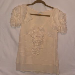 Leifsdottir (Anthropologie) Silk Ruffle Top